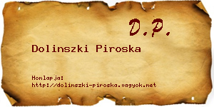 Dolinszki Piroska névjegykártya